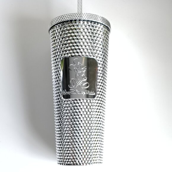 Disney Starbucks Tumbler | Disney100 Studded Platinum | Walt Disney World | NWT - Picture 8 of 14